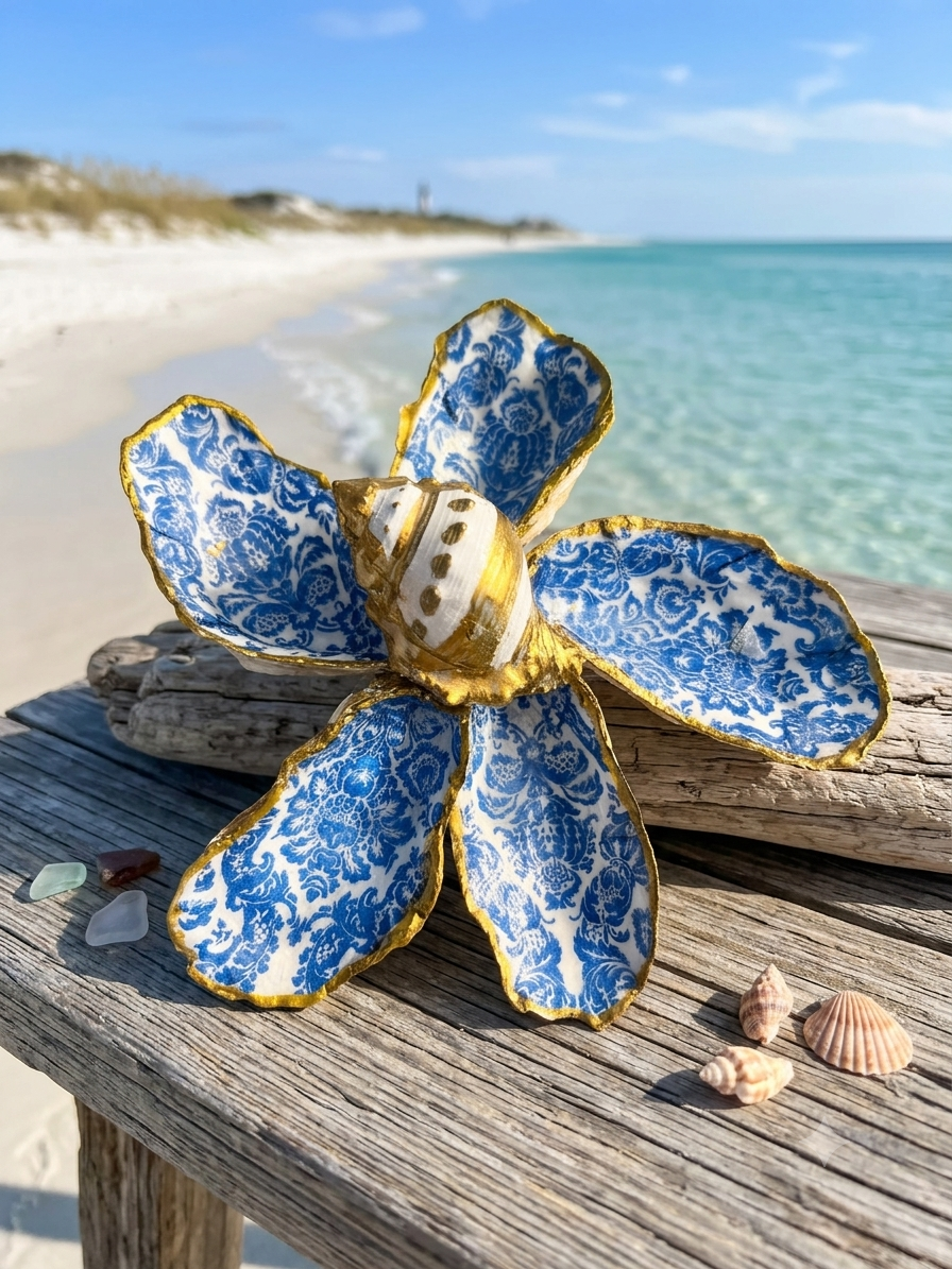 Handcrafted Oyster Shell Flower