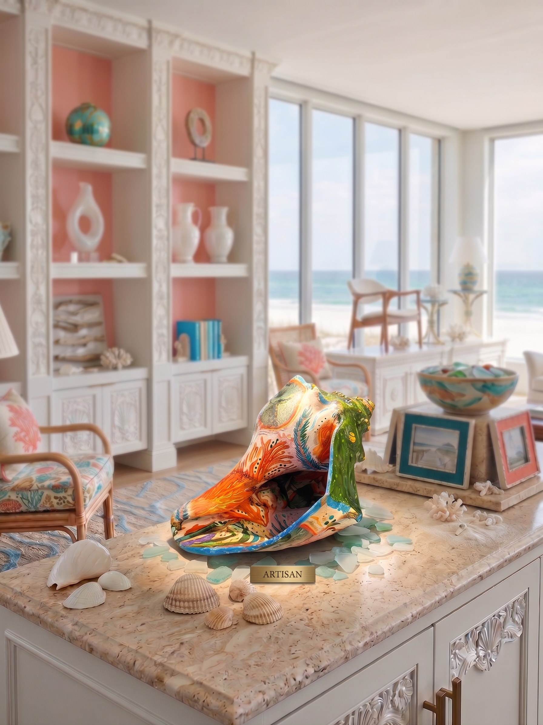 Artisan Coastal Treasure Conch Shell