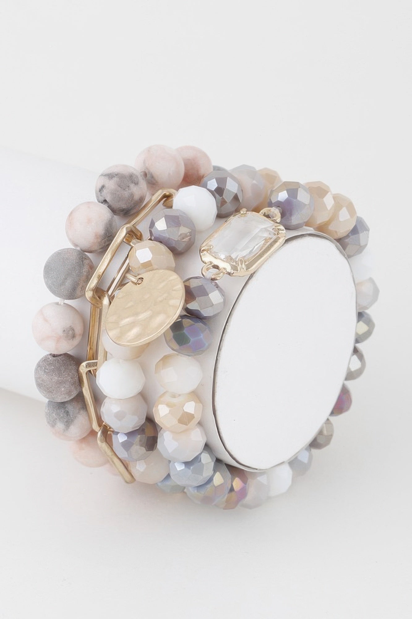 Multi Stone Crystal Beaded Bracelet | BYMANYC ® New York Jewelry-1
