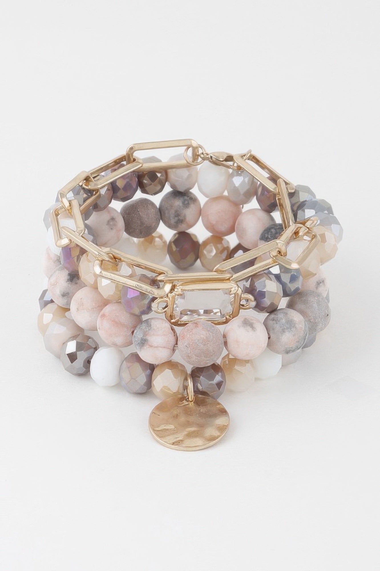 Multi Stone Crystal Beaded Bracelet | BYMANYC ® New York Jewelry-2