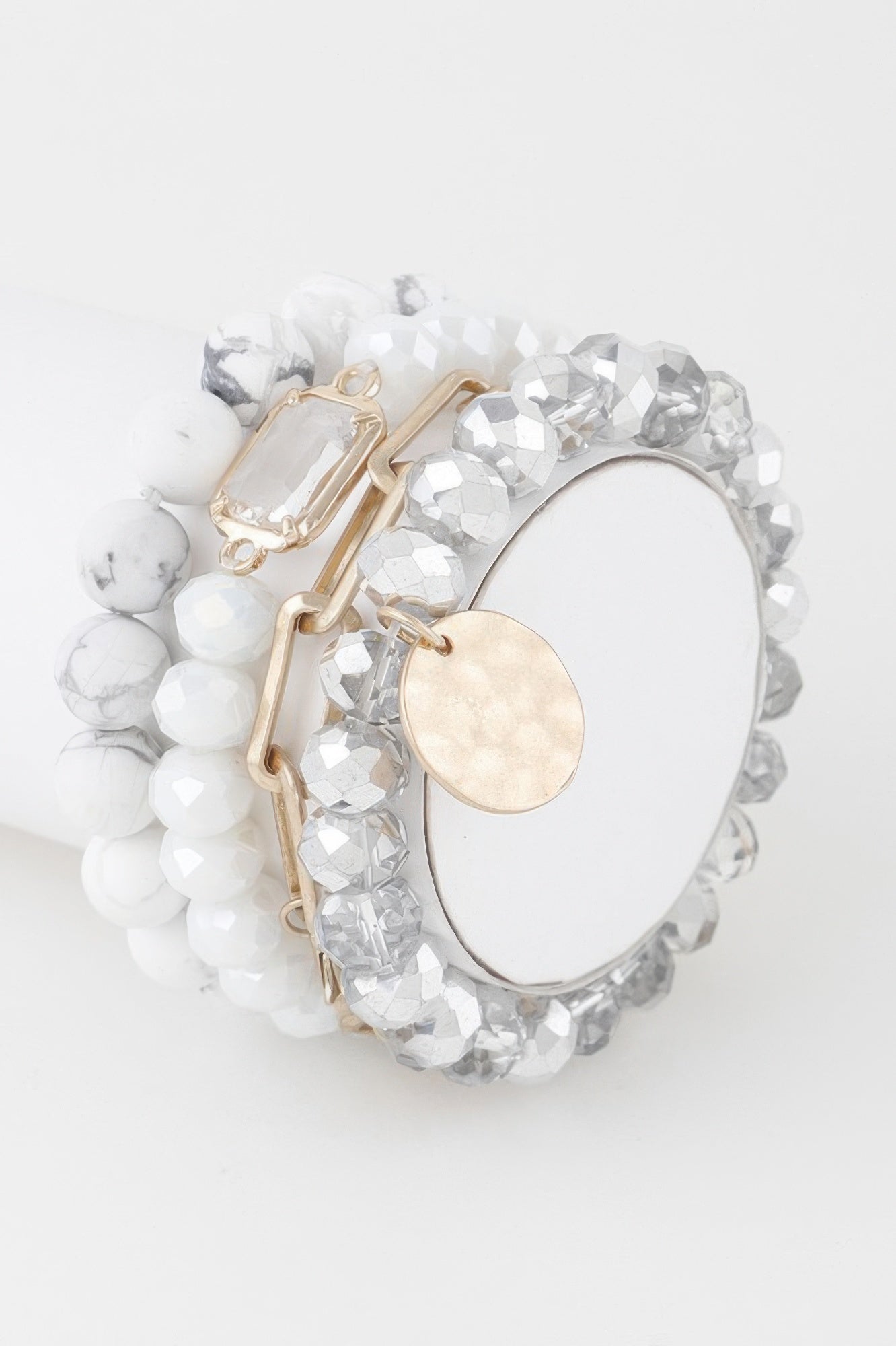 Multi Stone Crystal Beaded Bracelet | BYMANYC ® New York Jewelry-4