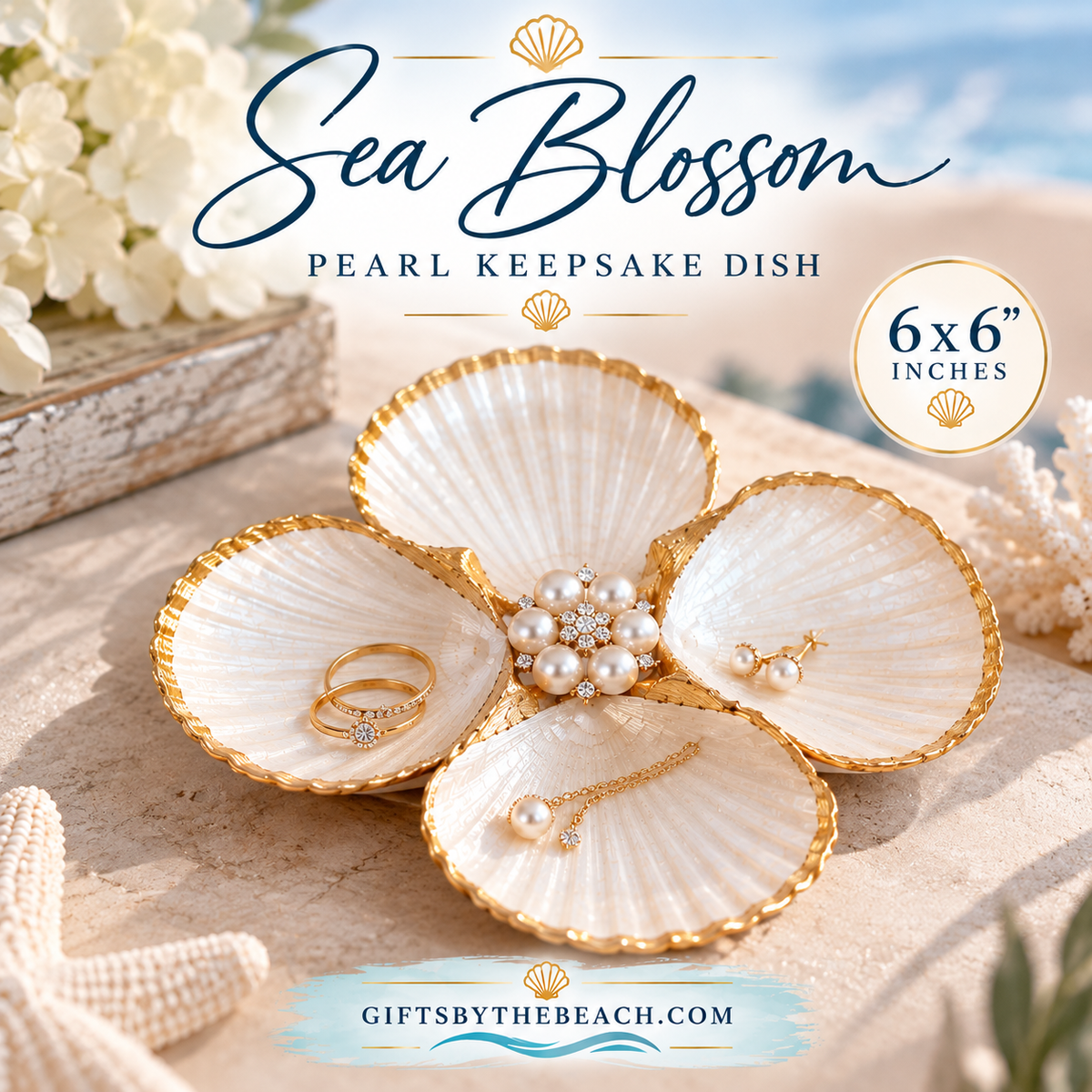 Sea Blossom Pearl Keepsake Dish