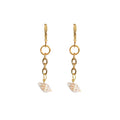 Shell Drop Huggie Earrings | by Ifemi Jewels-0