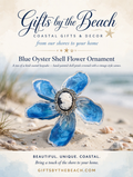 Blue Oyster Shell Flower Ornament
