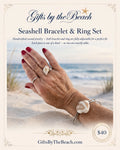 Handmade Seashell bracelet & ring set